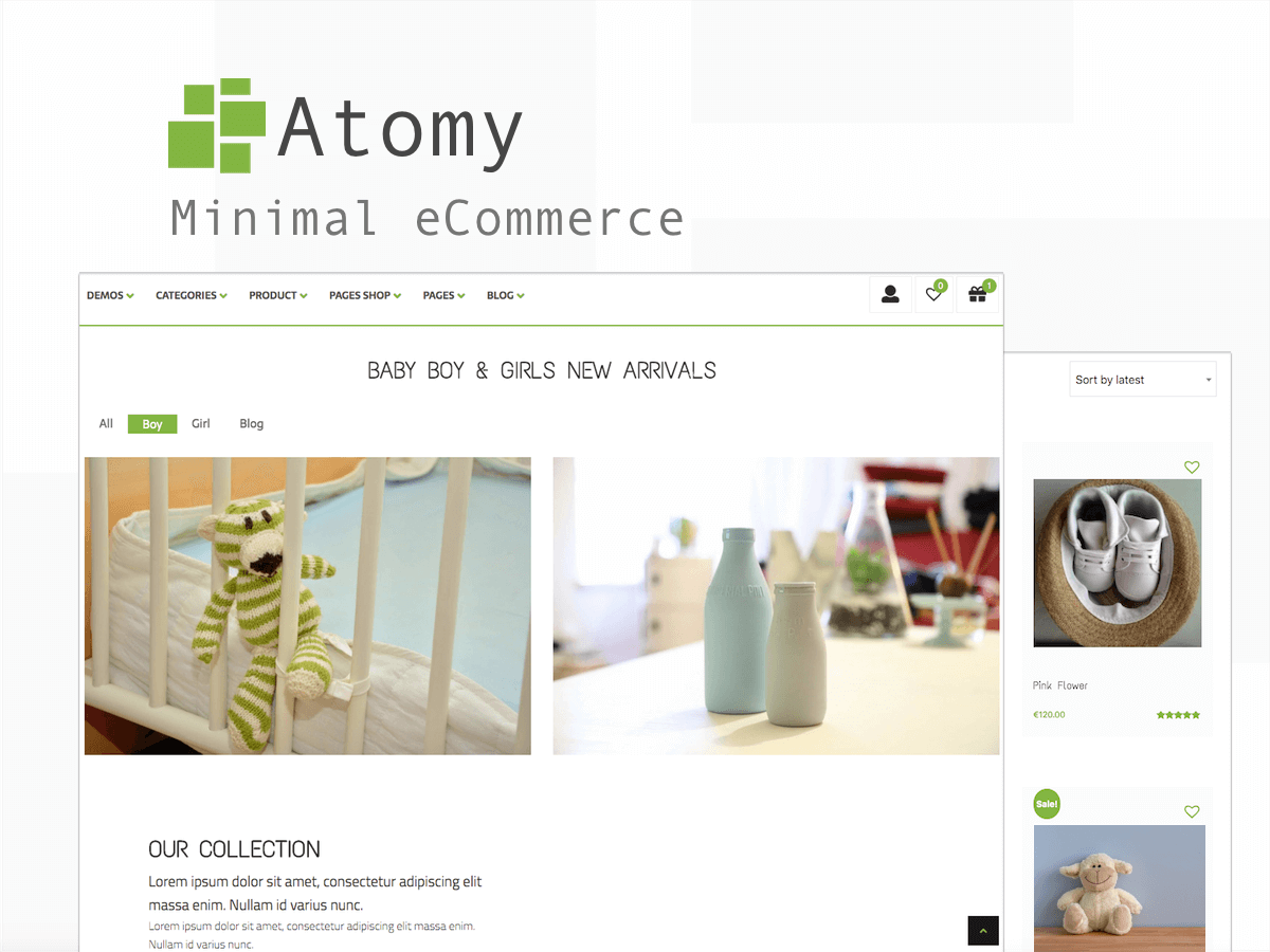 Screenshot of the Atomy WordPress theme